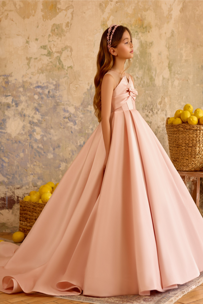 Pentelei Couture Girls Satin Ball Gown | Special Occasion