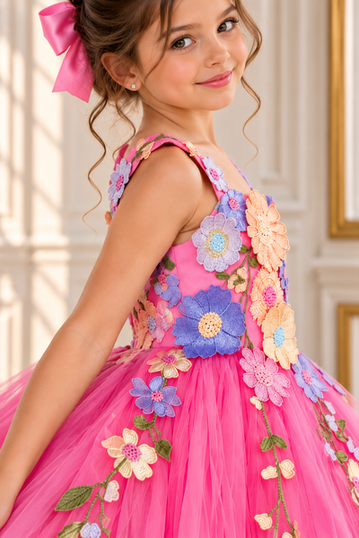 Girls Floral Pageant Dress | Signature Designer Collection