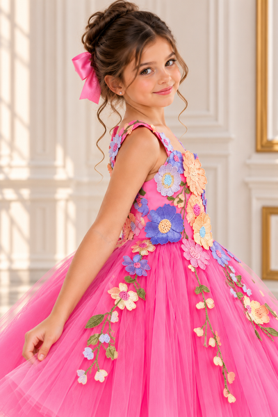 Girls Floral Pageant Dress | Signature Designer Collection