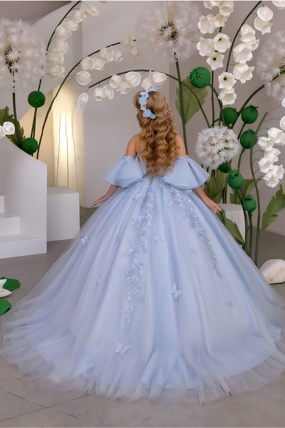 Seraphielle Bleu Couture Girls Pageant Gown | Fashion Couture