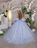 Seraphielle Bleu Couture Girls Pageant Gown | Fashion Couture