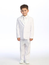 Boys’ White Baptism Suit – Embroidered Religious Symbols for Christening