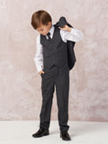 Classic Boys’ 5-Piece Suit – Available in Dark Gray, Khaki, Light Gray & Navy