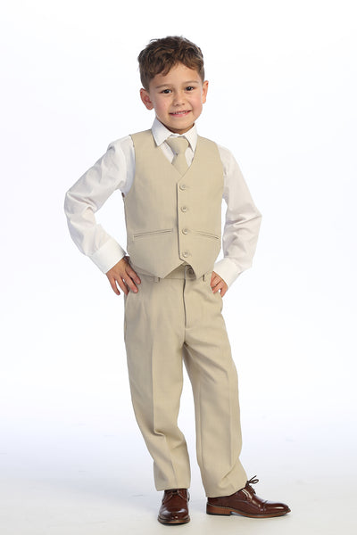 Classic Boys’ 5-Piece Suit – Available in Dark Gray, Khaki, Light Gray & Navy