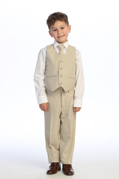 Classic Boys’ 5-Piece Suit – Available in Dark Gray, Khaki, Light Gray & Navy