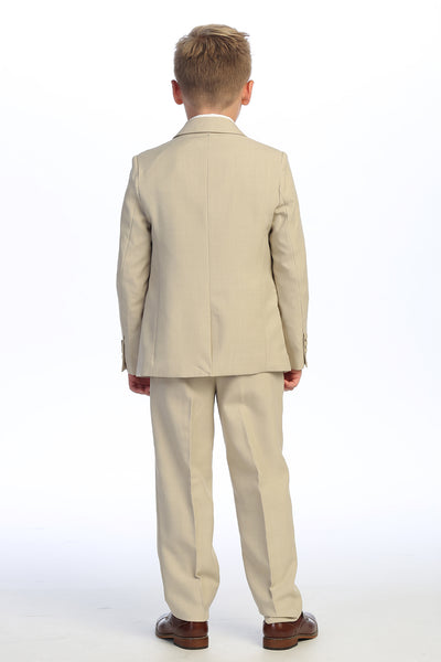 Classic Boys’ 5-Piece Suit – Available in Dark Gray, Khaki, Light Gray & Navy