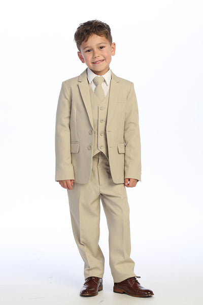 Classic Boys’ 5-Piece Suit – Available in Dark Gray, Khaki, Light Gray & Navy