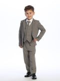 Classic Boys’ 5-Piece Suit – Available in Dark Gray, Khaki, Light Gray & Navy
