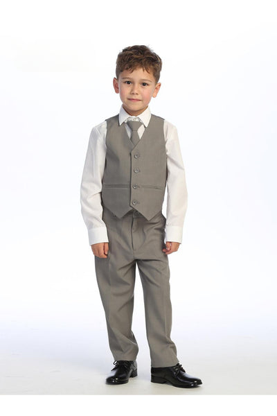 Classic Boys’ 5-Piece Suit – Available in Dark Gray, Khaki, Light Gray & Navy
