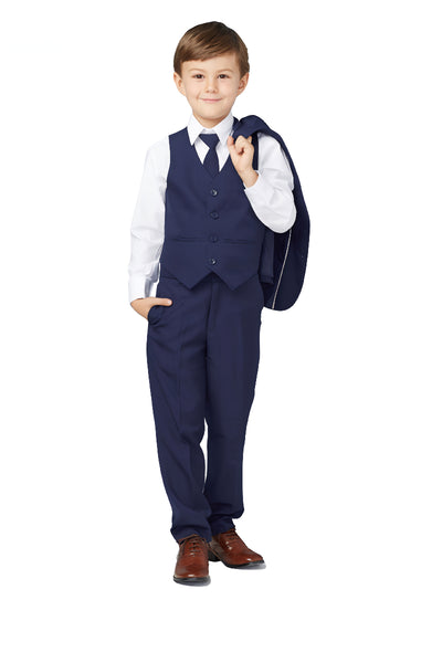 Classic Boys’ 5-Piece Suit – Available in Dark Gray, Khaki, Light Gray & Navy