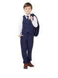 Classic Boys’ 5-Piece Suit – Available in Dark Gray, Khaki, Light Gray & Navy