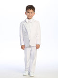 Boys’ White Baptism Suit – Embroidered Cross & Maria Design