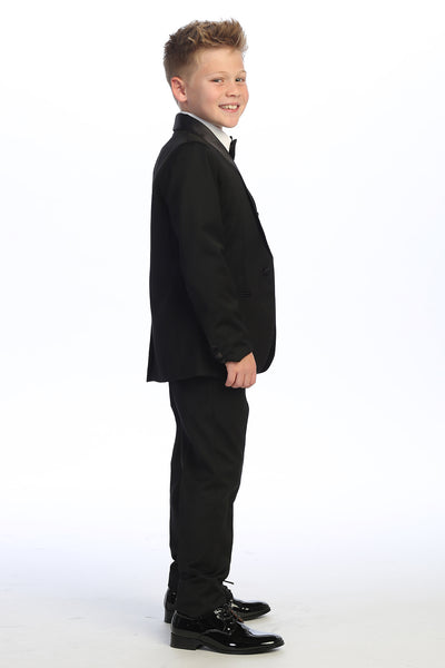 Classic Boys' Tuxedo Suit – Black or White, Formal Outfit