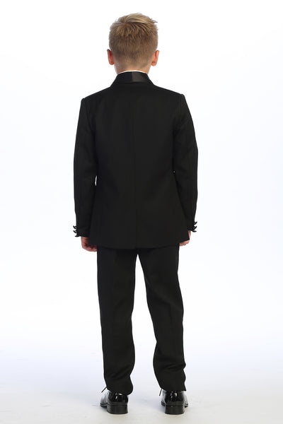 Classic Boys' Tuxedo Suit – Black or White, Formal Outfit