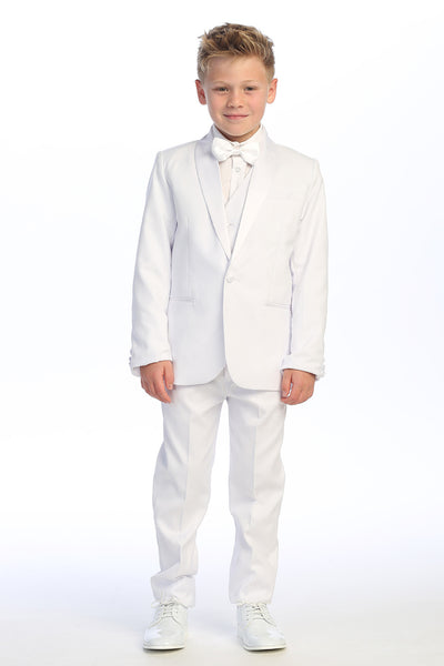 Classic Boys' Tuxedo Suit – Black or White, Formal Outfit