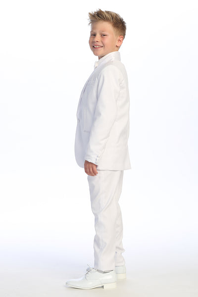 Classic Boys' Tuxedo Suit – Black or White, Formal Outfit