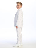Classic Boys' Tuxedo Suit – Black or White, Formal Outfit