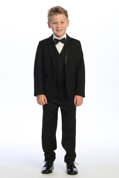Classic Boys’ Tuxedo – 5-Piece Formal Suit for Weddings & Special Events