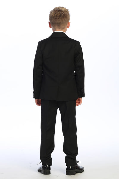 Classic Black Boys’ Tuxedo Set – Formal Suit for Special Occasions