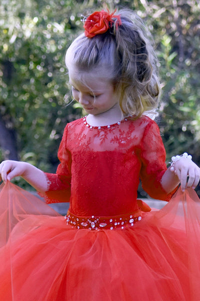 Gorgeous Pageant Wedding Flower Girl Tulle Dress Baby Birthday Party Dress