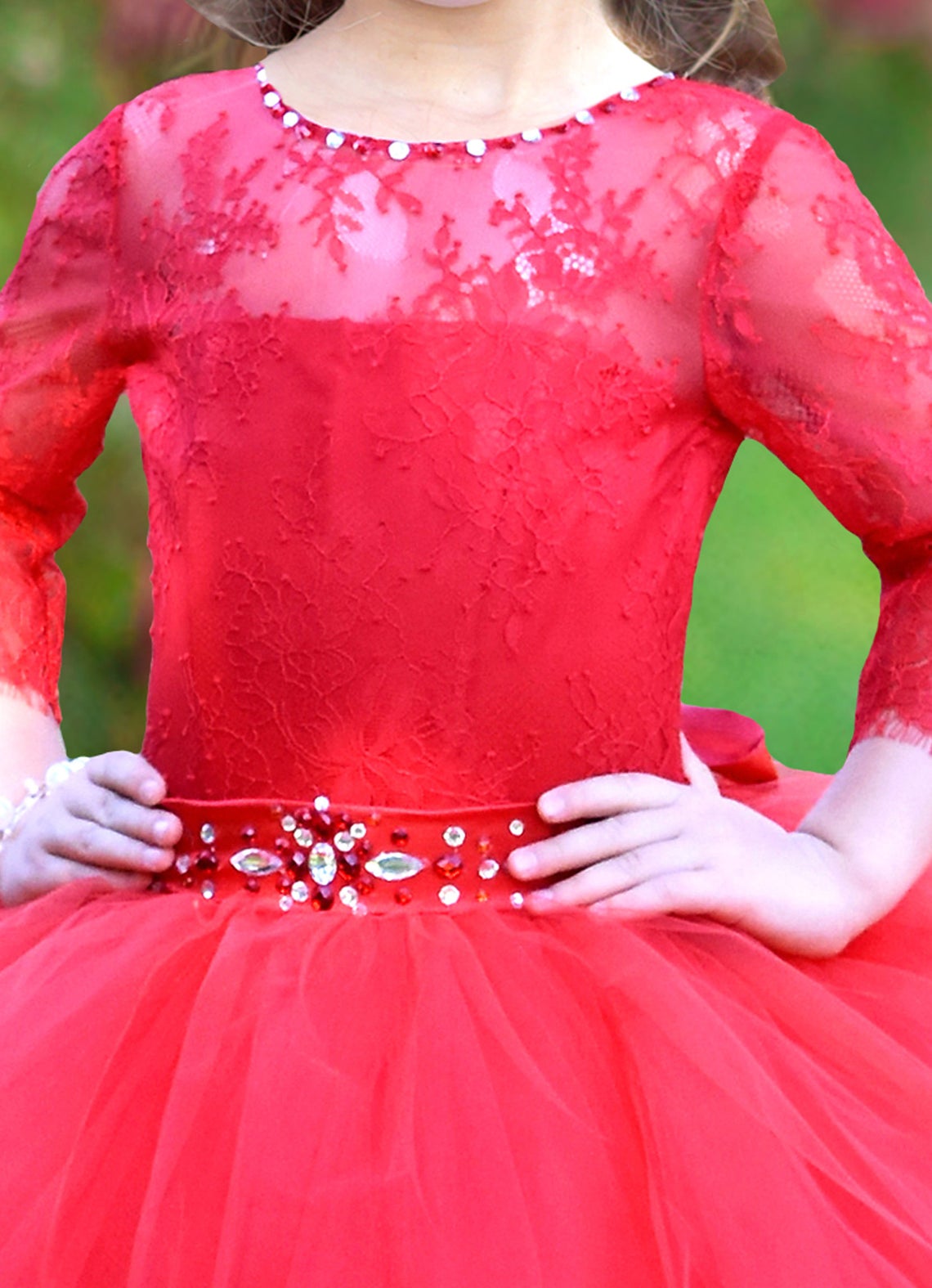 Gorgeous Pageant Wedding Flower Girl Tulle Dress Baby Birthday Party Dress