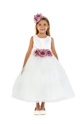 Satin Tulle Flower Girl Dress And Party Dress For Girls