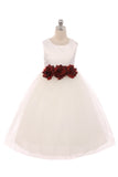 Satin Tulle Flower Girl Dress And Party Dress For Girls
