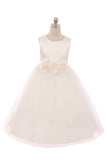 Satin Tulle Flower Girl Dress And Party Dress For Girls