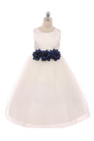 Satin Tulle Flower Girl Dress And Party Dress For Girls
