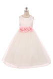 Satin Tulle Flower Girl Dress And Party Dress For Girls