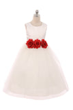 Satin Tulle Flower Girl Dress And Party Dress For Girls