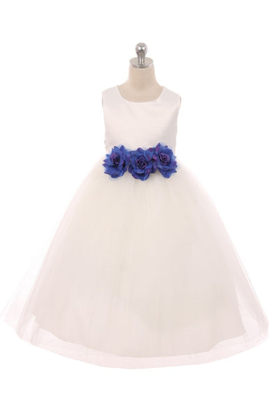 Satin Tulle Flower Girl Dress And Party Dress For Girls