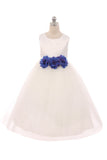 Satin Tulle Flower Girl Dress And Party Dress For Girls