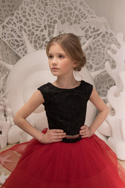 Gorgeous Wedding Flower Girl Dress Pageant Tulle Lace Formal Gown