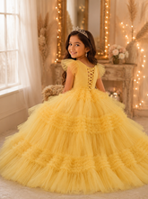 Girls Tulle Ball Gown Corset Back Pageant Dress