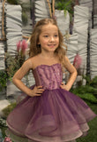 Amethyst Heart Couture Dress – Enchanting Short Pageant & Party Gown