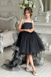 Athens Satin Tulle Girls Pageant Dress