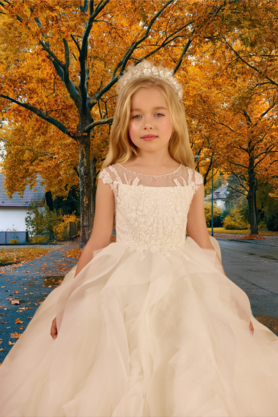 Ivory or White Pentelei Couture Communion Dress