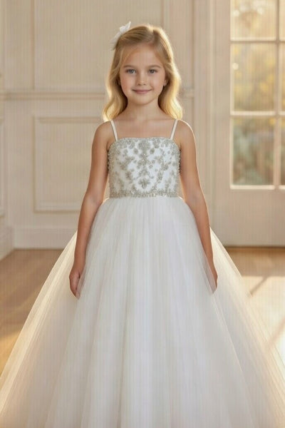 Juliette Tulle Gown | Amalee Couture Communion & Flower Girl Dress