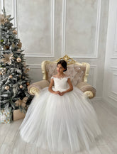 Cameron Wedding Tulle and Lace Flower Girl Dress
