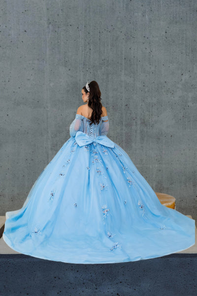 Celestelle Frost Blue Quinceañera Gown – Blush Kids
