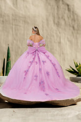 Lunaria Grace Quinceañera Dress – Pink & Lilac Ball Gown