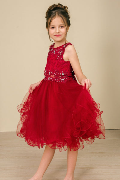 Skylar Aqua Lace Party Dress | Girls Pageant & Birthday Dress