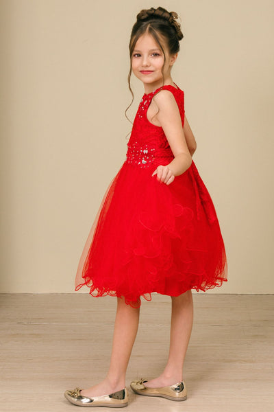 Skylar Aqua Lace Party Dress | Girls Pageant & Birthday Dress