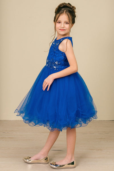 Skylar Aqua Lace Party Dress | Girls Pageant & Birthday Dress