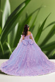 Aurielle Garden Gown – Lilac Quinceañera Dress with Floral Appliqué