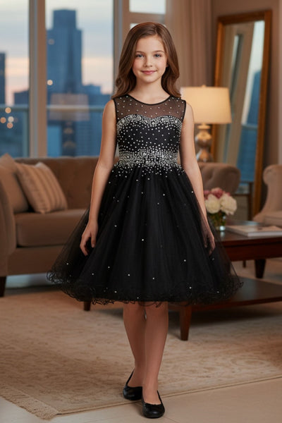 Girls Pageant Dress Affordable Party Dress Illusion Neck Blush Collection