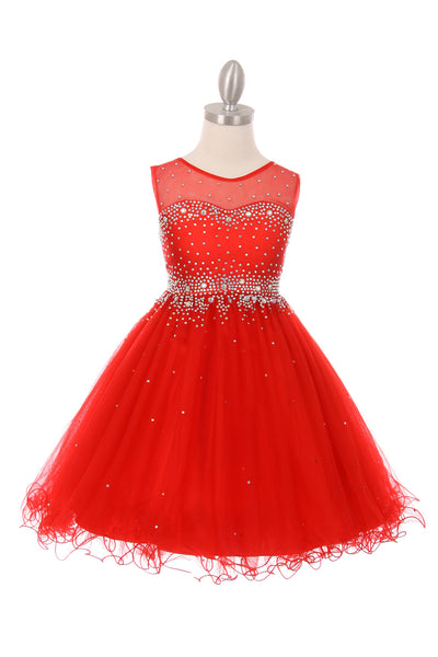 Girls Pageant Dress Affordable Party Dress Illusion Neck Blush Collection