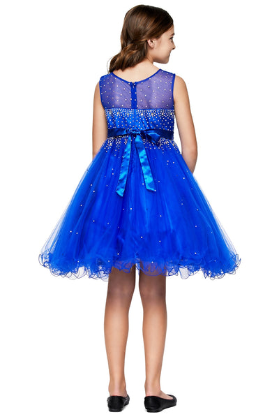 Girls Pageant Dress Affordable Party Dress Illusion Neck Blush Collection