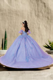 Lilac-Blue Quinceañera Dress – Lunaria Bloom Gown | Elegant Princess Ball Gown